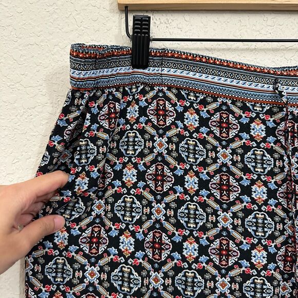 J. JILL Tribal Print Harem Pull-On Pants Drawstring in Multicolor - Picture 3 of 12